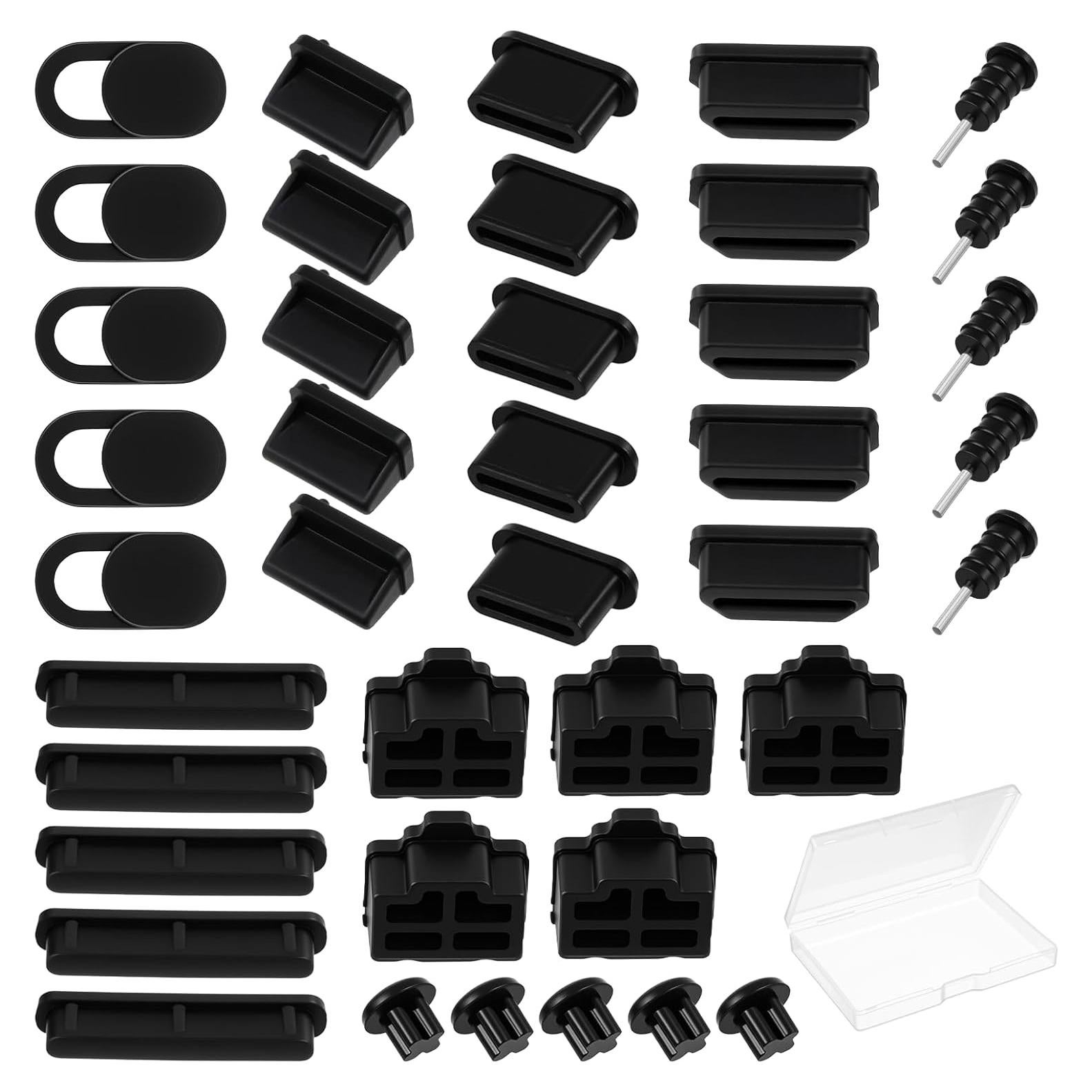 40 Piezas Cubiertas Antipolvo USB C Silicona SynHHergyx