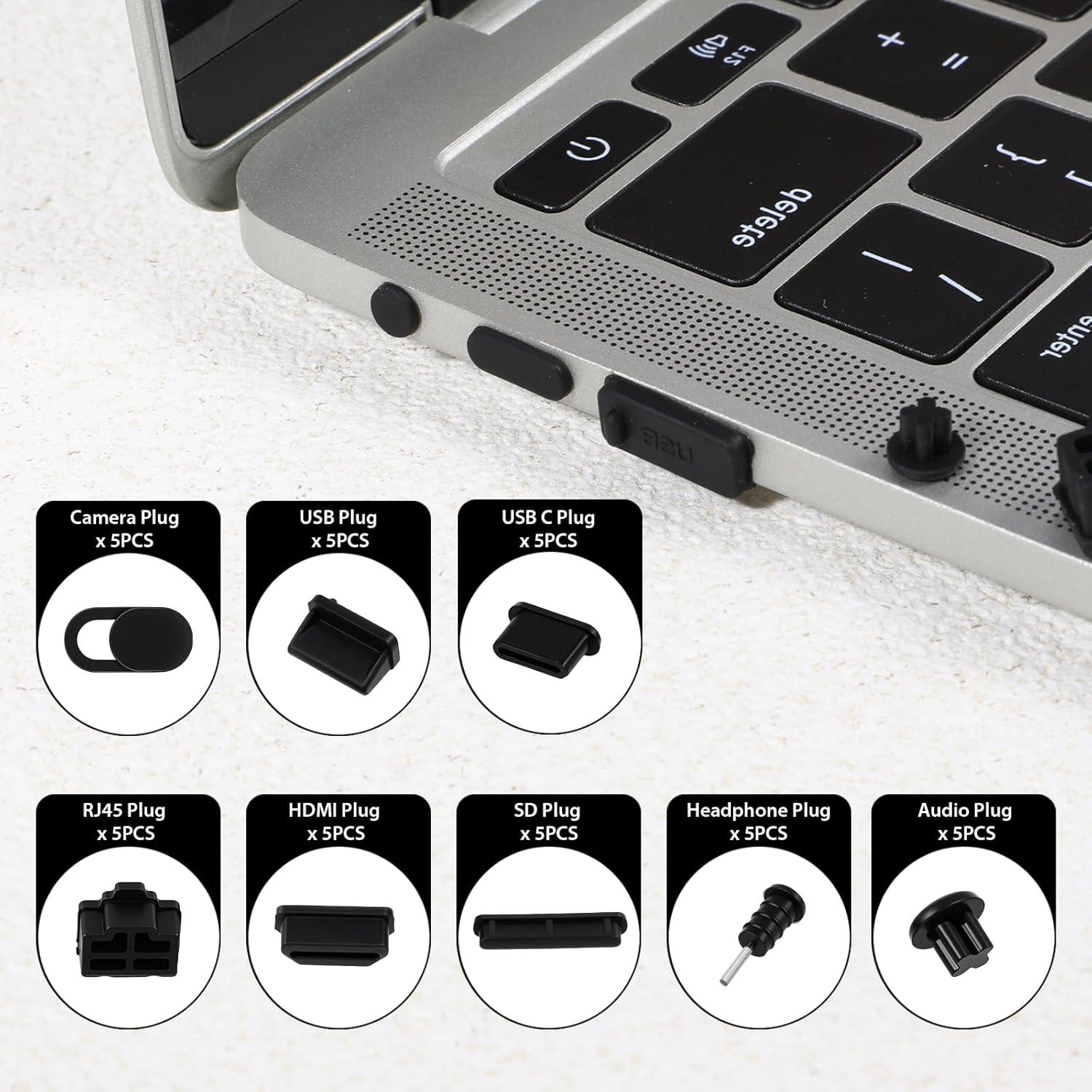 40 Piezas Cubiertas Antipolvo USB C Silicona SynHHergyx