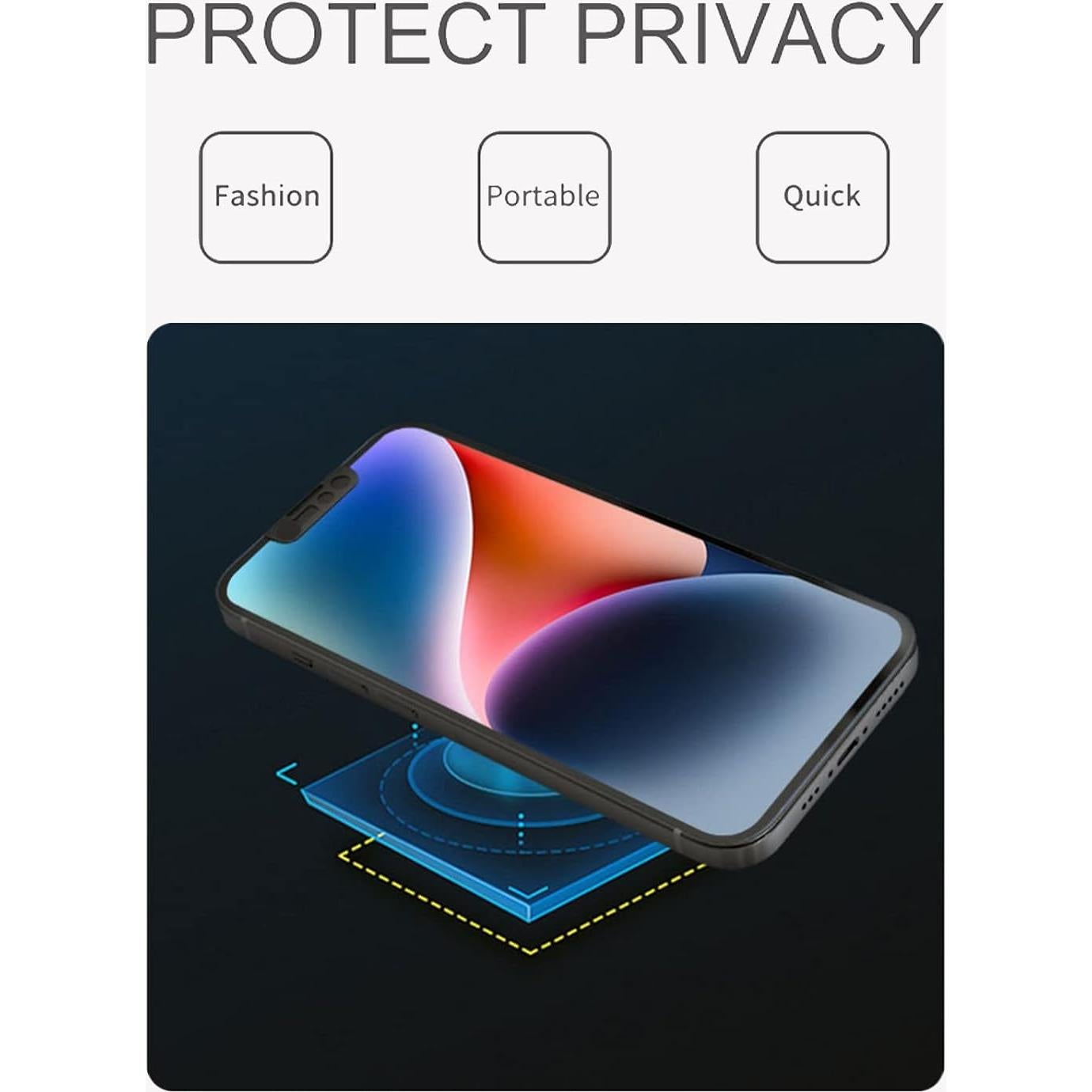 Cubierta de cámara frontal EYSOFT para iPhone 14/13 - Negro