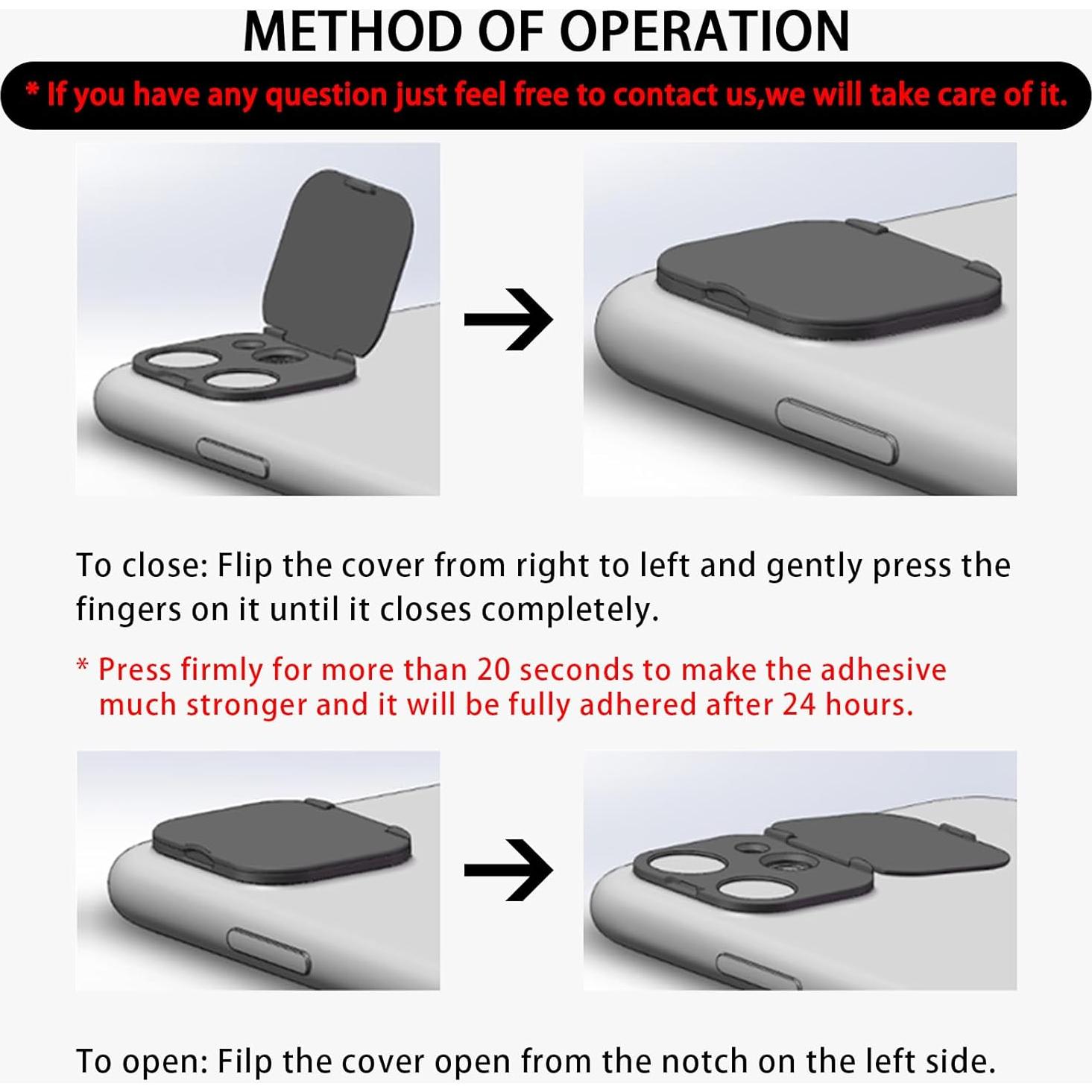 Cubierta de Privacidad para Cámara Frontal iPhone 14/14 Plus - 2 Pack