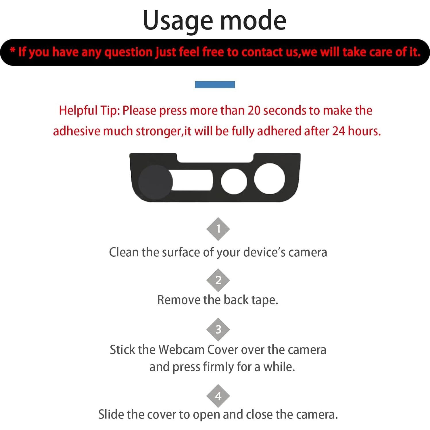 Cubierta de Privacidad para Cámara Frontal iPhone 14/14 Plus - 2 Pack