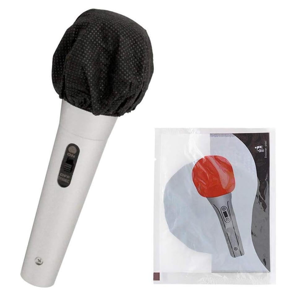 Cubiertas de Micrófono Desechables RETON 100 Pcs 7.8cm Negro