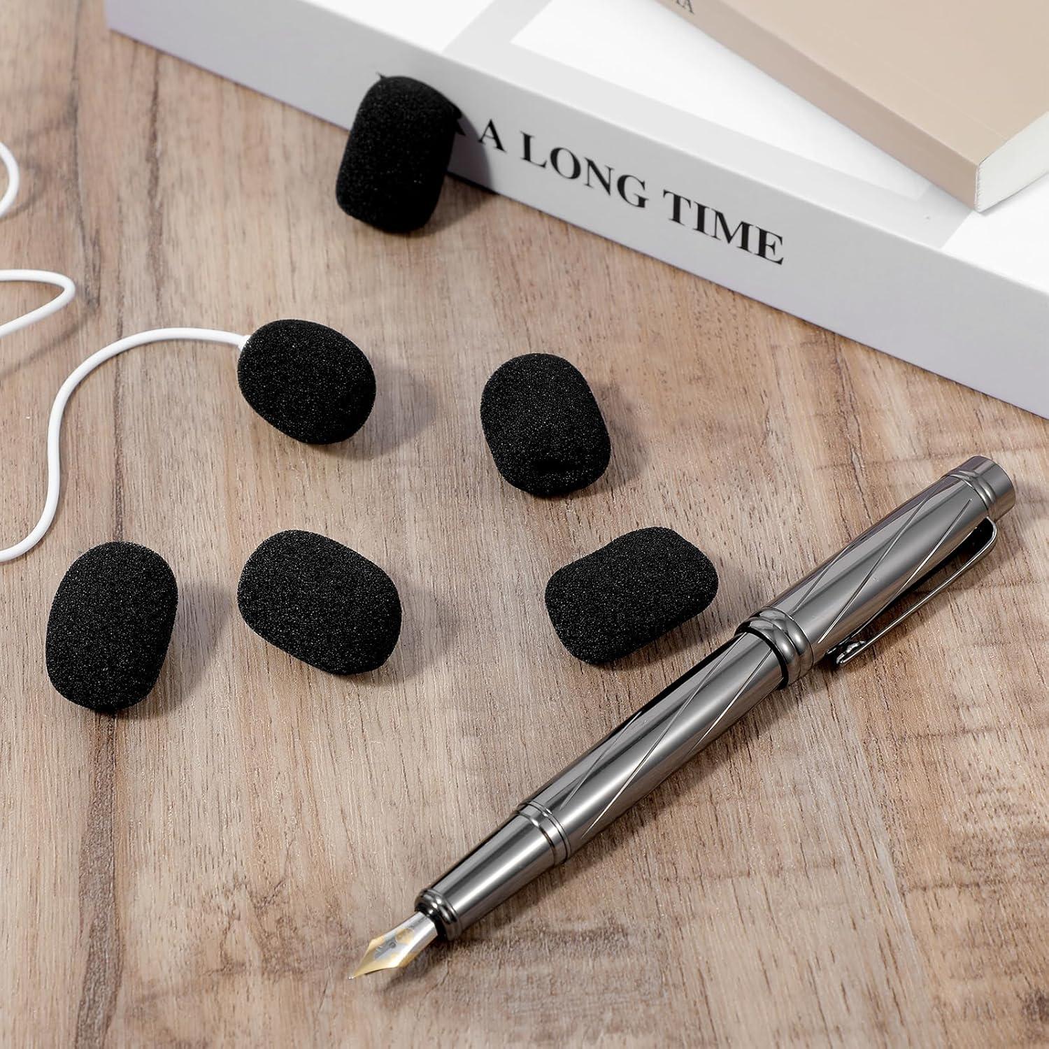 Paquete de 10 Fundas de Micrófono de Espuma Negra - Reducción de Ruido