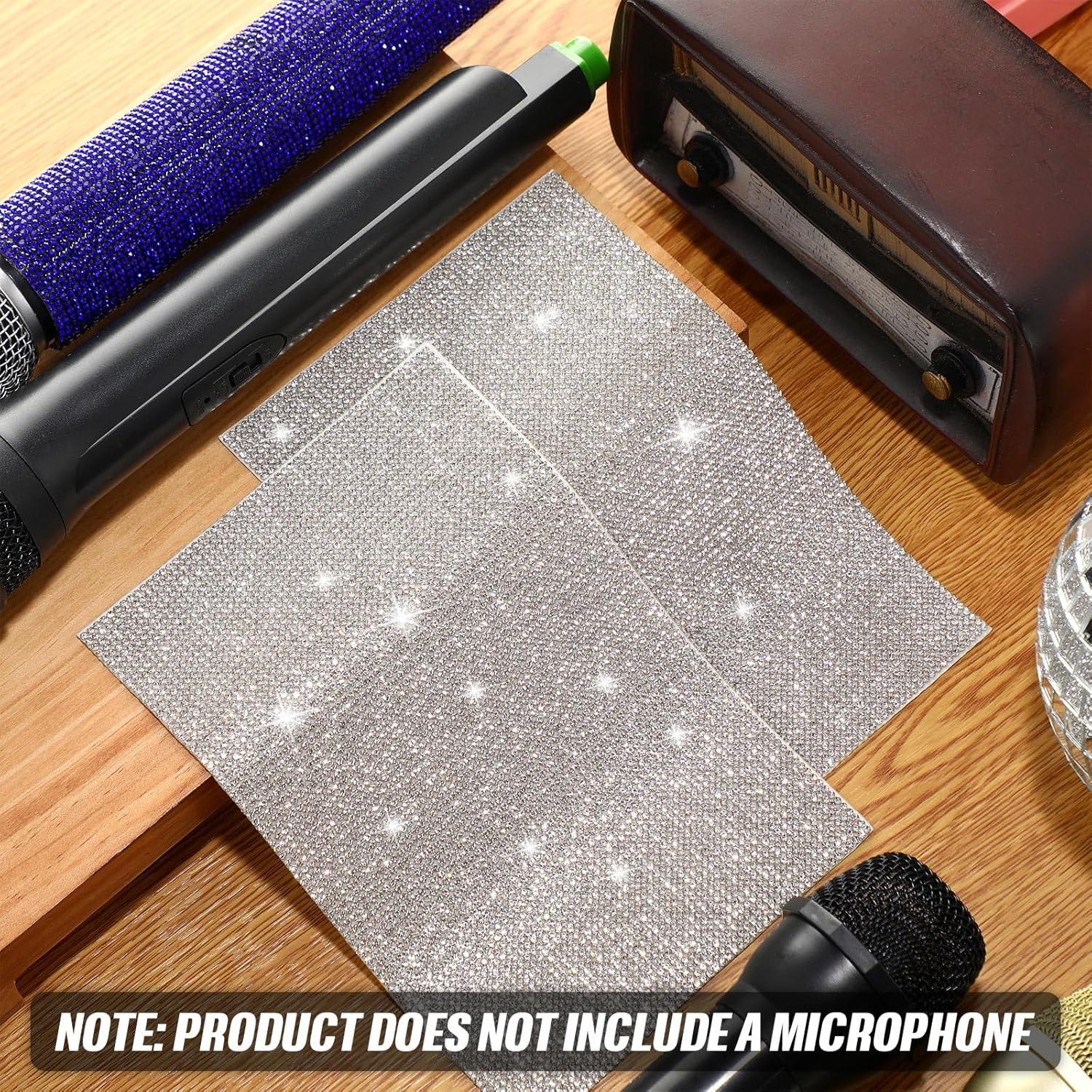 Calcomanías Adhesivas para Micrófono Remuuly 3 Pcs Plata