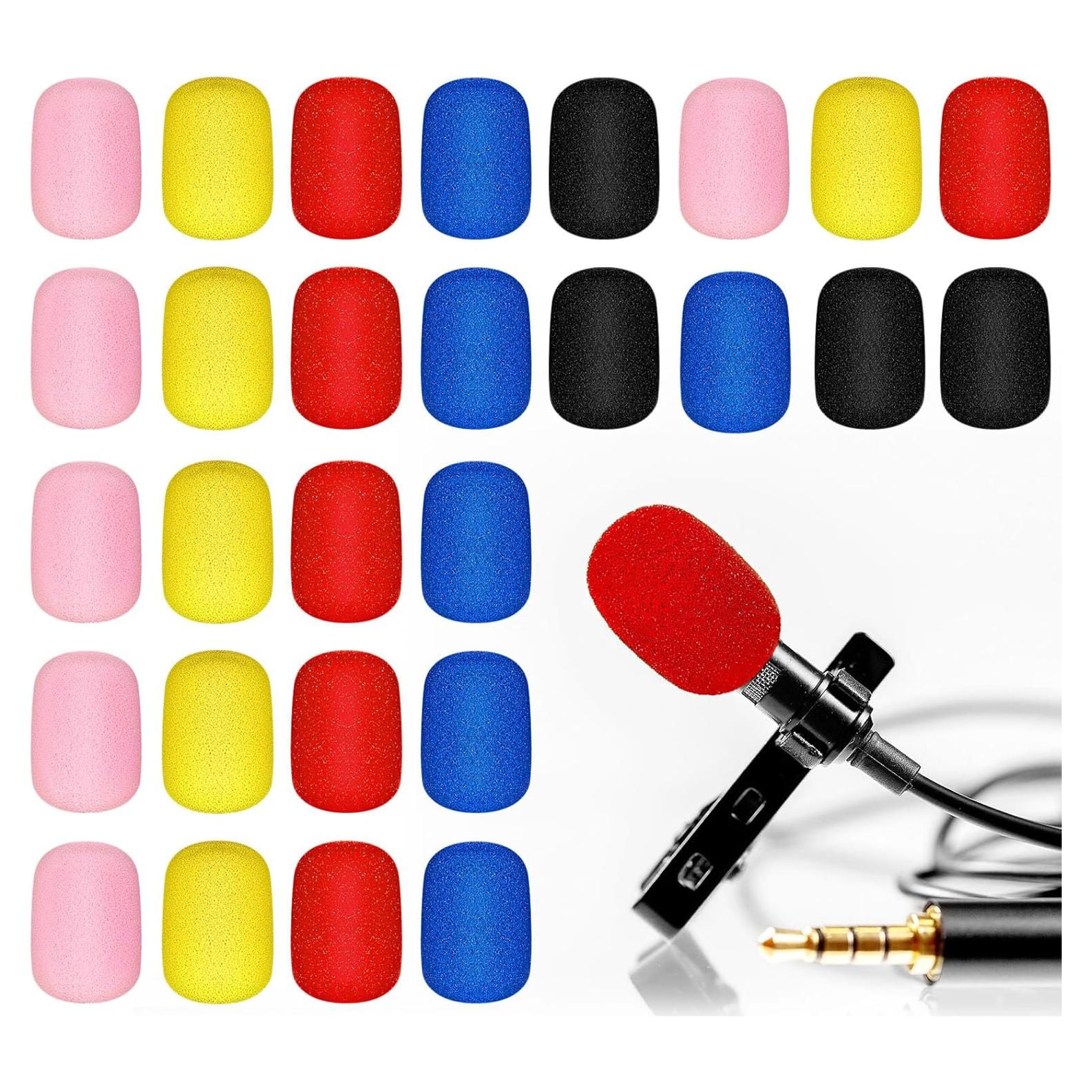 30 Fundas de Espuma para Micrófono Lavalier Juexica - 5 Colores