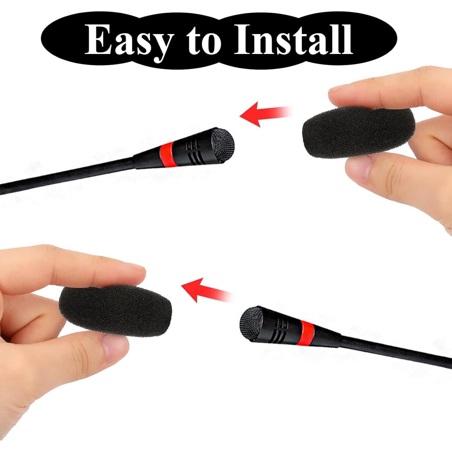 10 Fundas de Micrófono Espuma Alta Densidad Protección