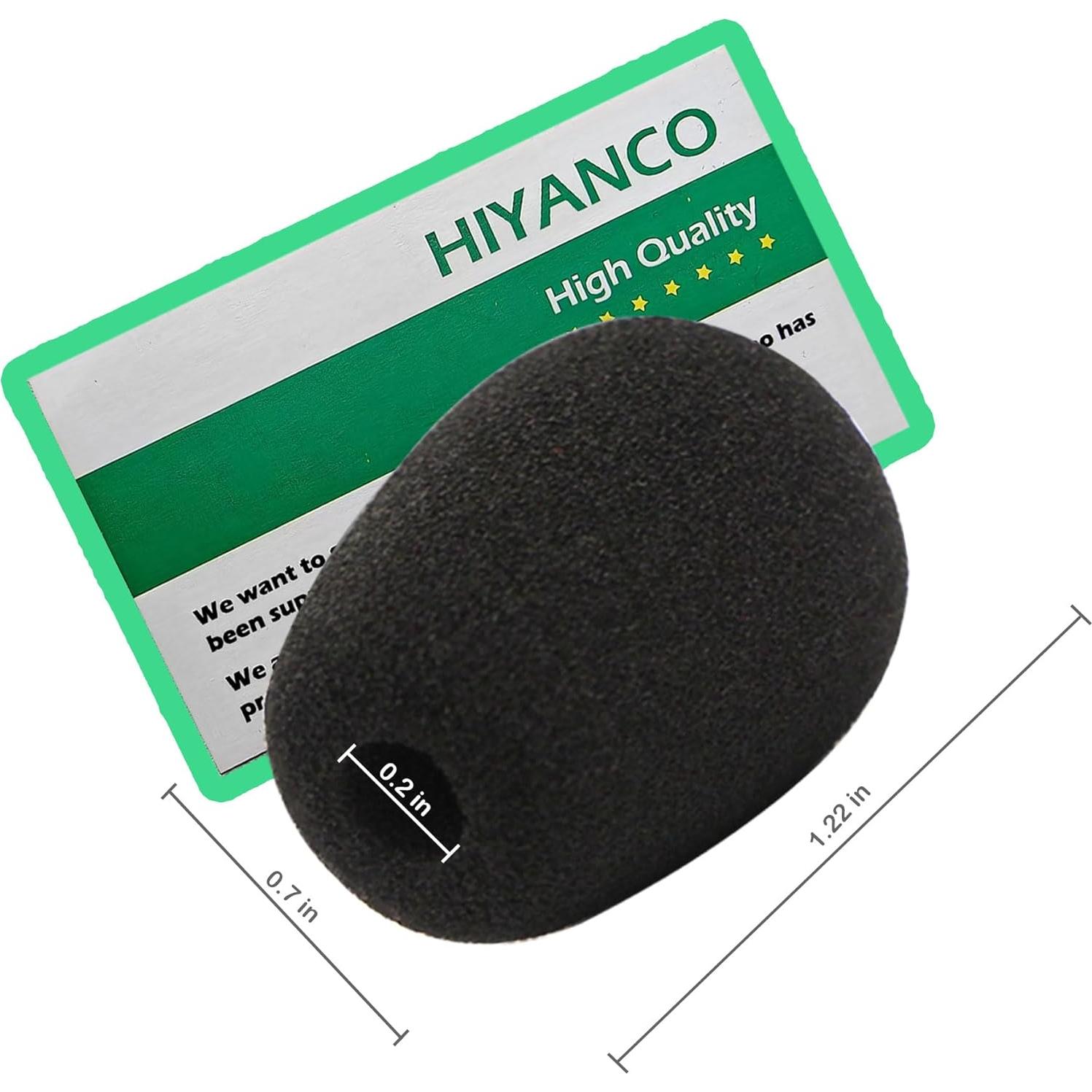 Paquete de 12 Cubiertas de Espuma para Micrófono HIYANCO