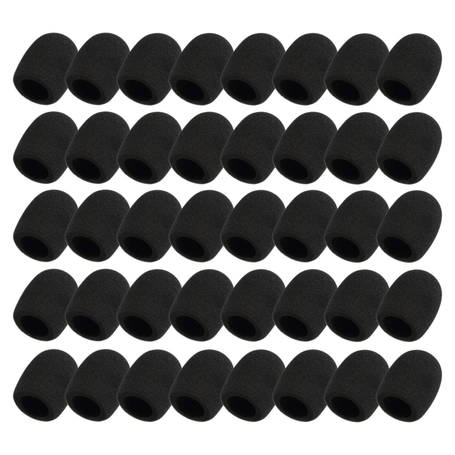Funda de Espuma para Micrófono 40 Piezas Negra Foraineam