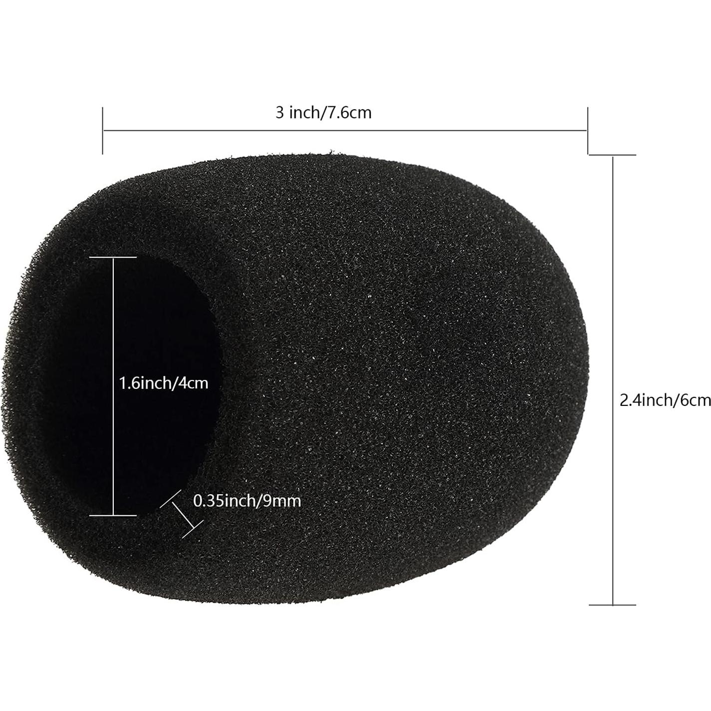 Funda de Espuma para Micrófono 40 Piezas Negra Foraineam