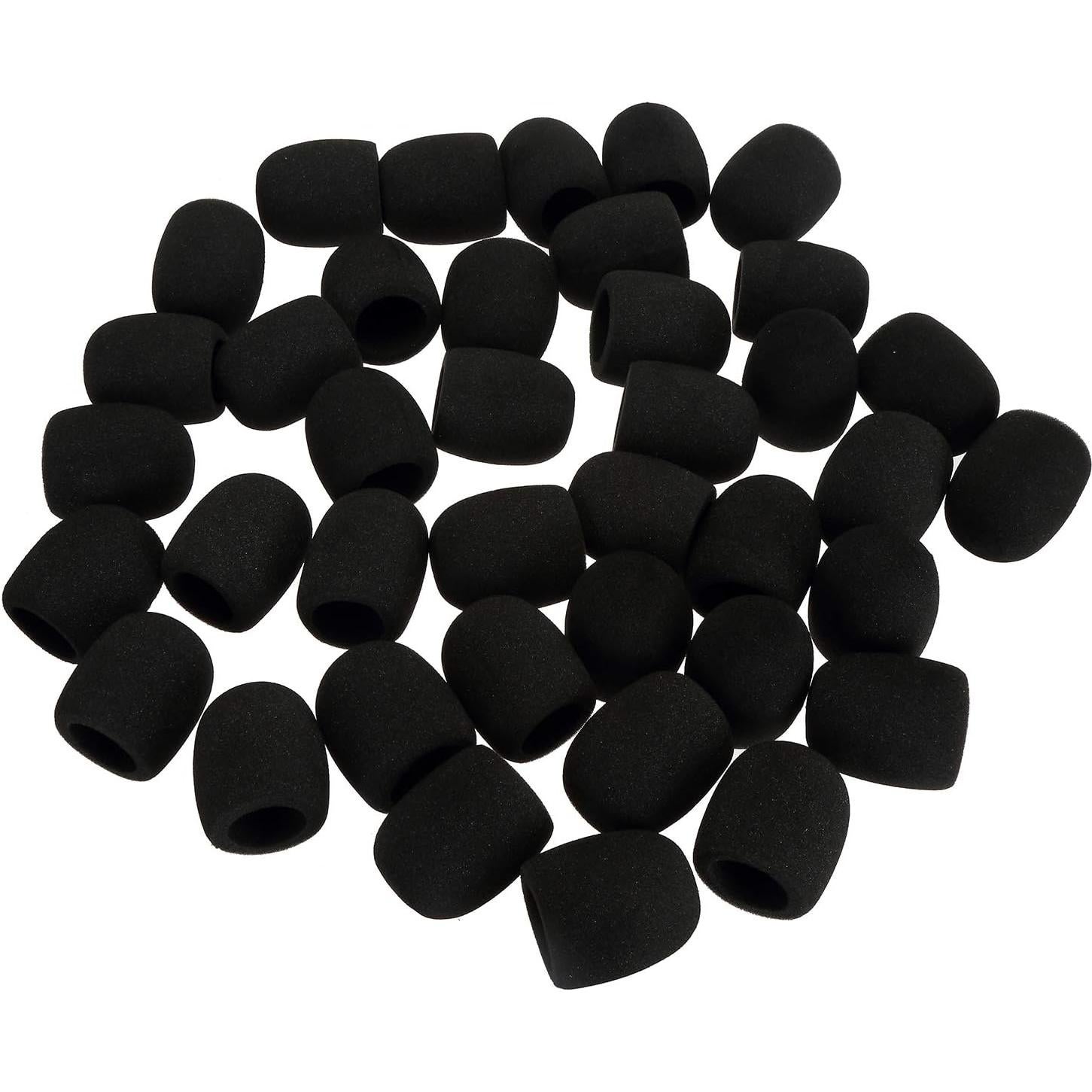 Funda de Espuma para Micrófono 40 Piezas Negra Foraineam