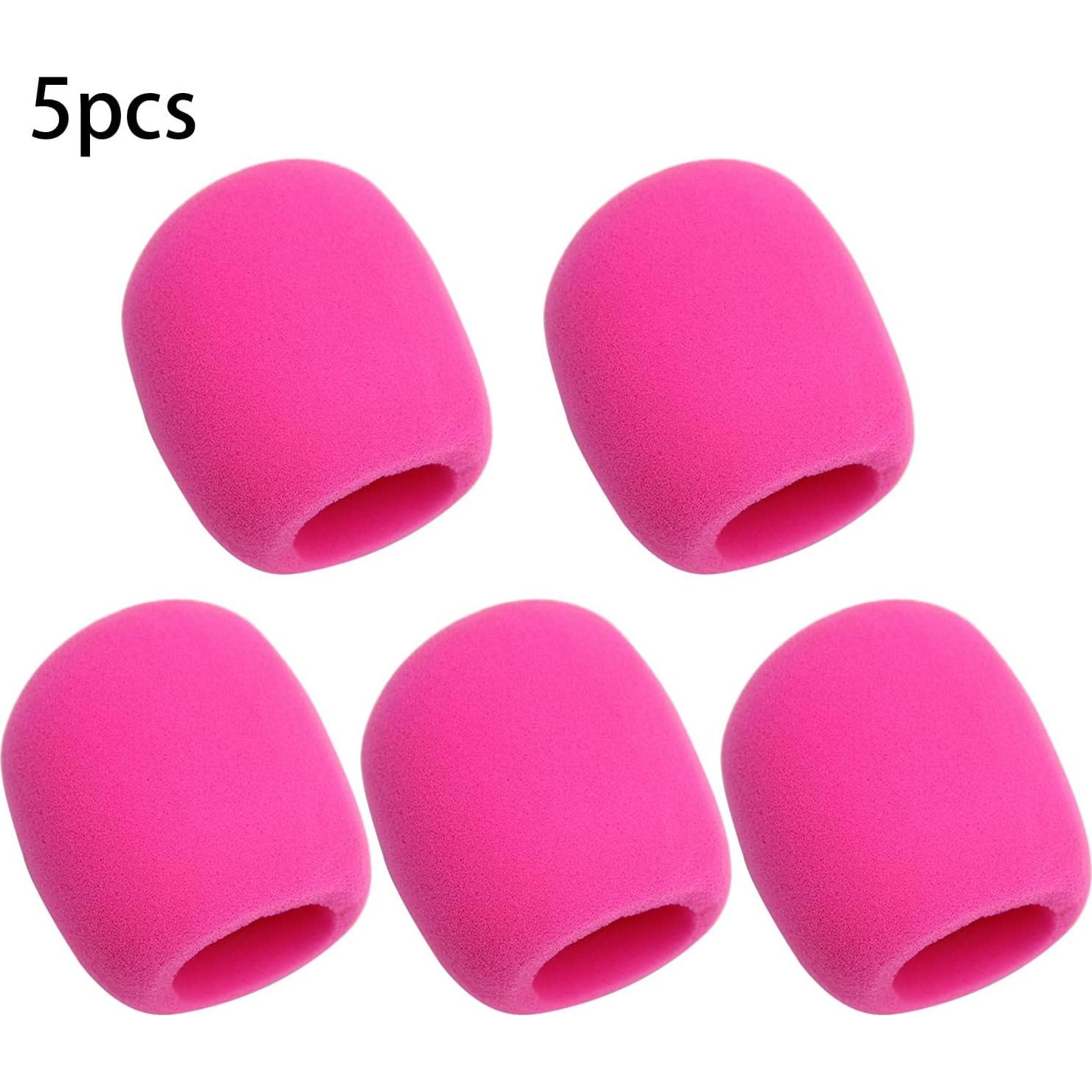 Funda de Micrófono Espuma Fielect 5 Piezas Rosa 55x70mm
