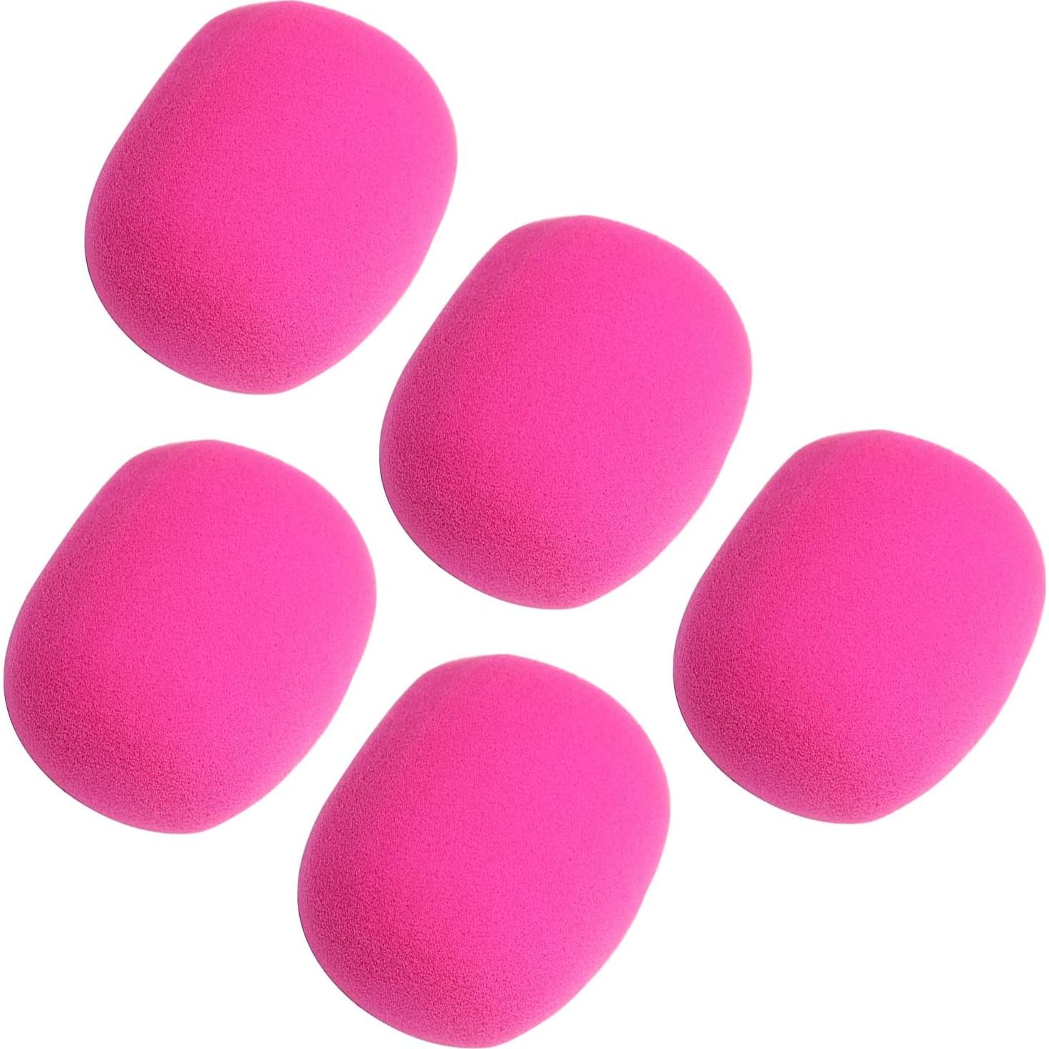 Funda de Micrófono Espuma Fielect 5 Piezas Rosa 55x70mm