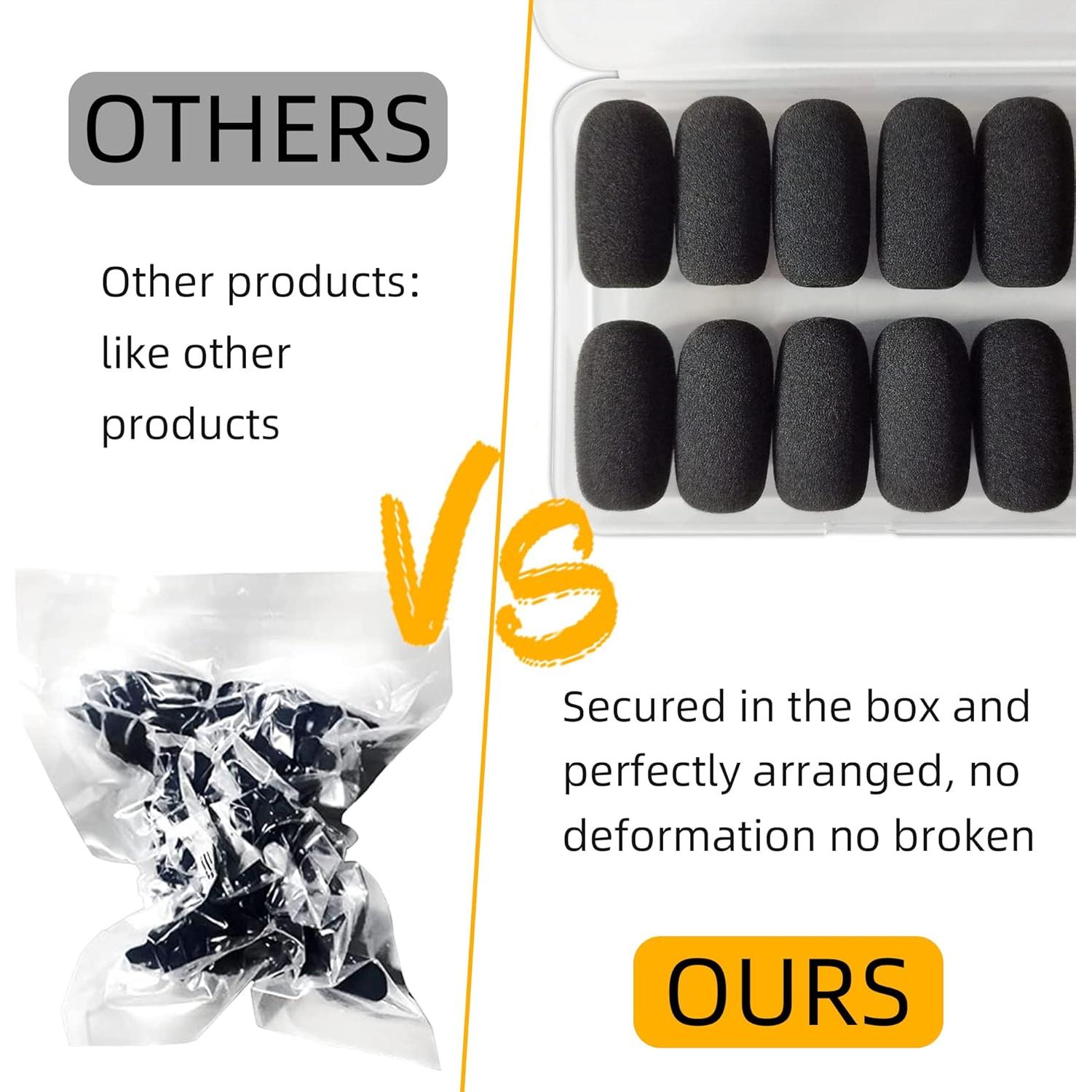 Paquete de 10 pantallas de espuma para micrófonos lavalier VPO-MW