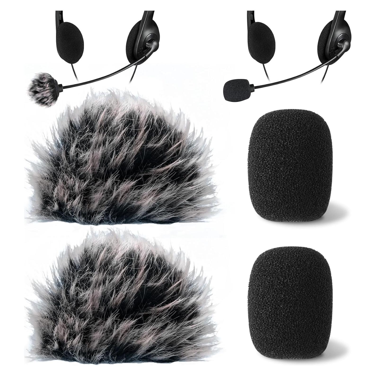 Cubiertas para Micrófono PAGOW 4 Pcs Espuma y Peluda