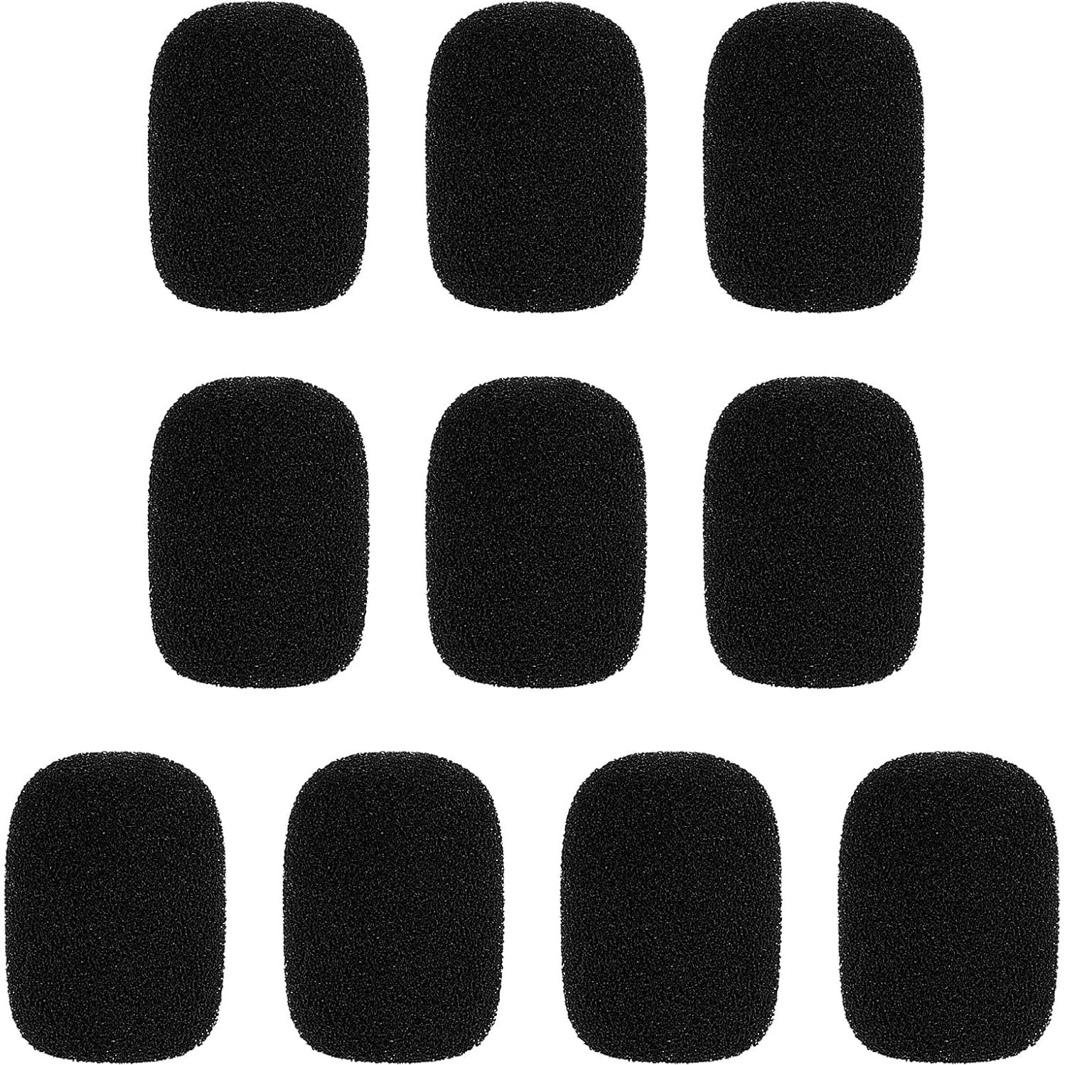 Paquete de 10 Fundas de Micrófono de Espuma Mini Negra