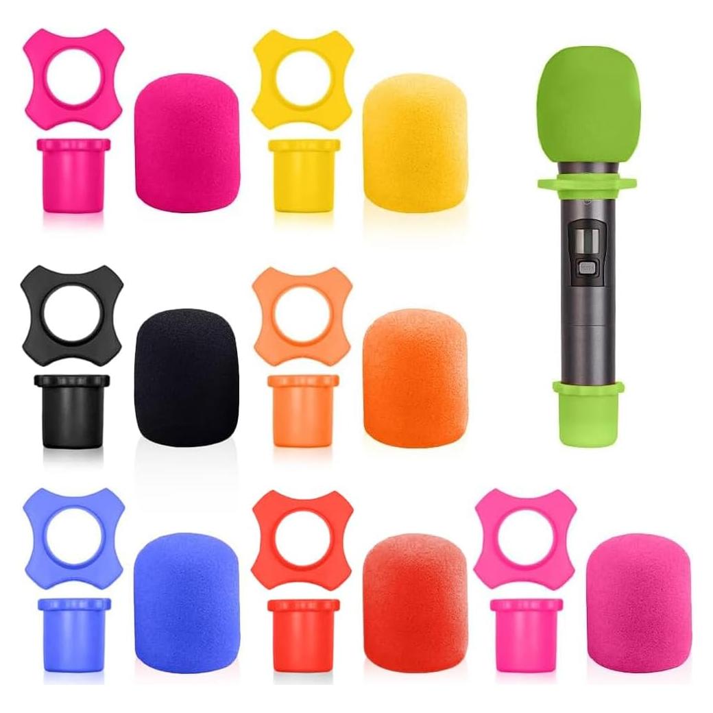 Set de 8 Fundas de Silicona y Espuma para Micrófono Barafat