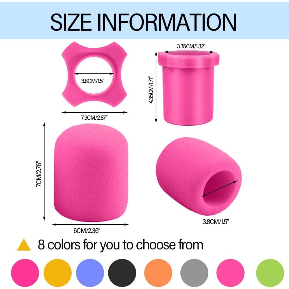 Set de 8 Fundas de Silicona y Espuma para Micrófono Barafat