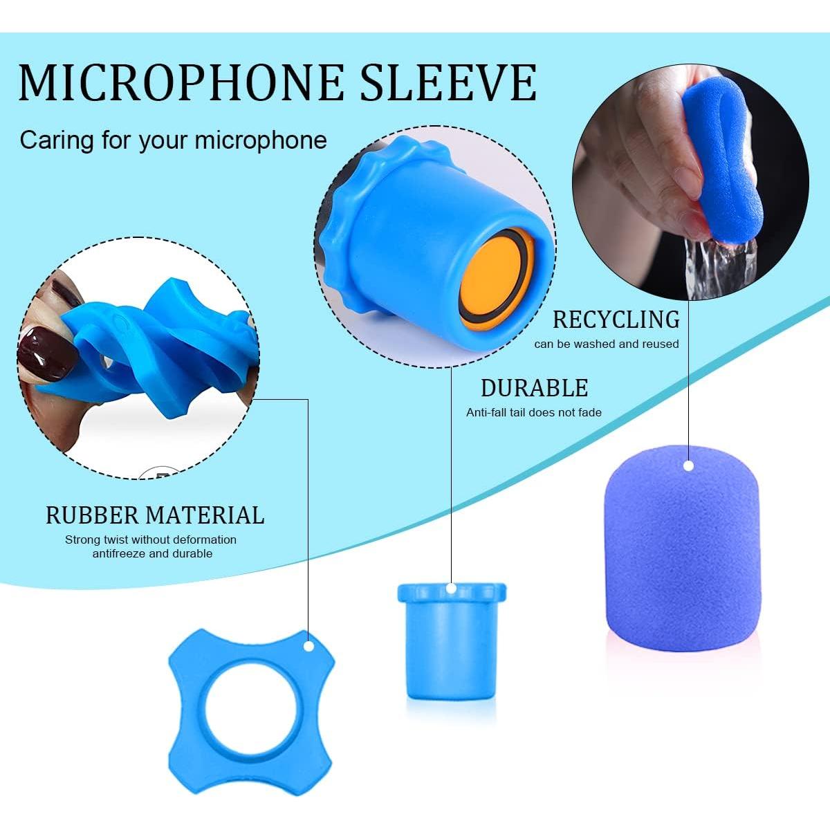 Set de 8 Fundas de Silicona y Espuma para Micrófono Barafat