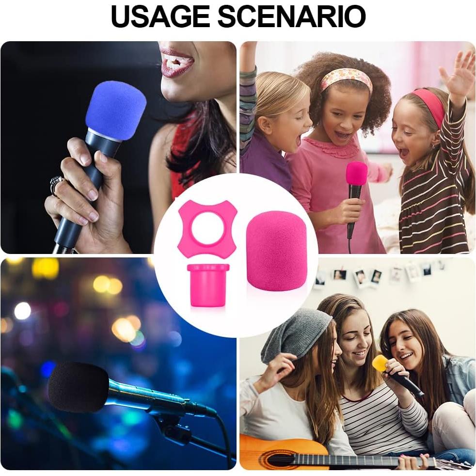 Set de 8 Fundas de Silicona y Espuma para Micrófono Barafat