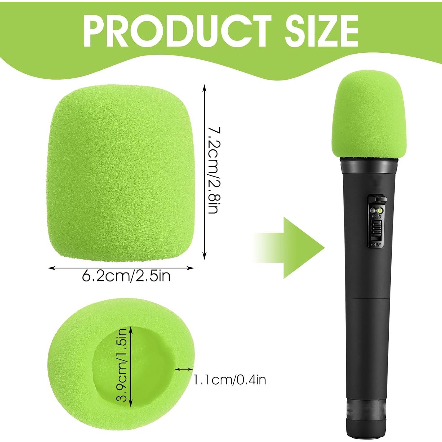 24 Cubiertas de Espuma Coloridas para Micrófono - Reutilizables