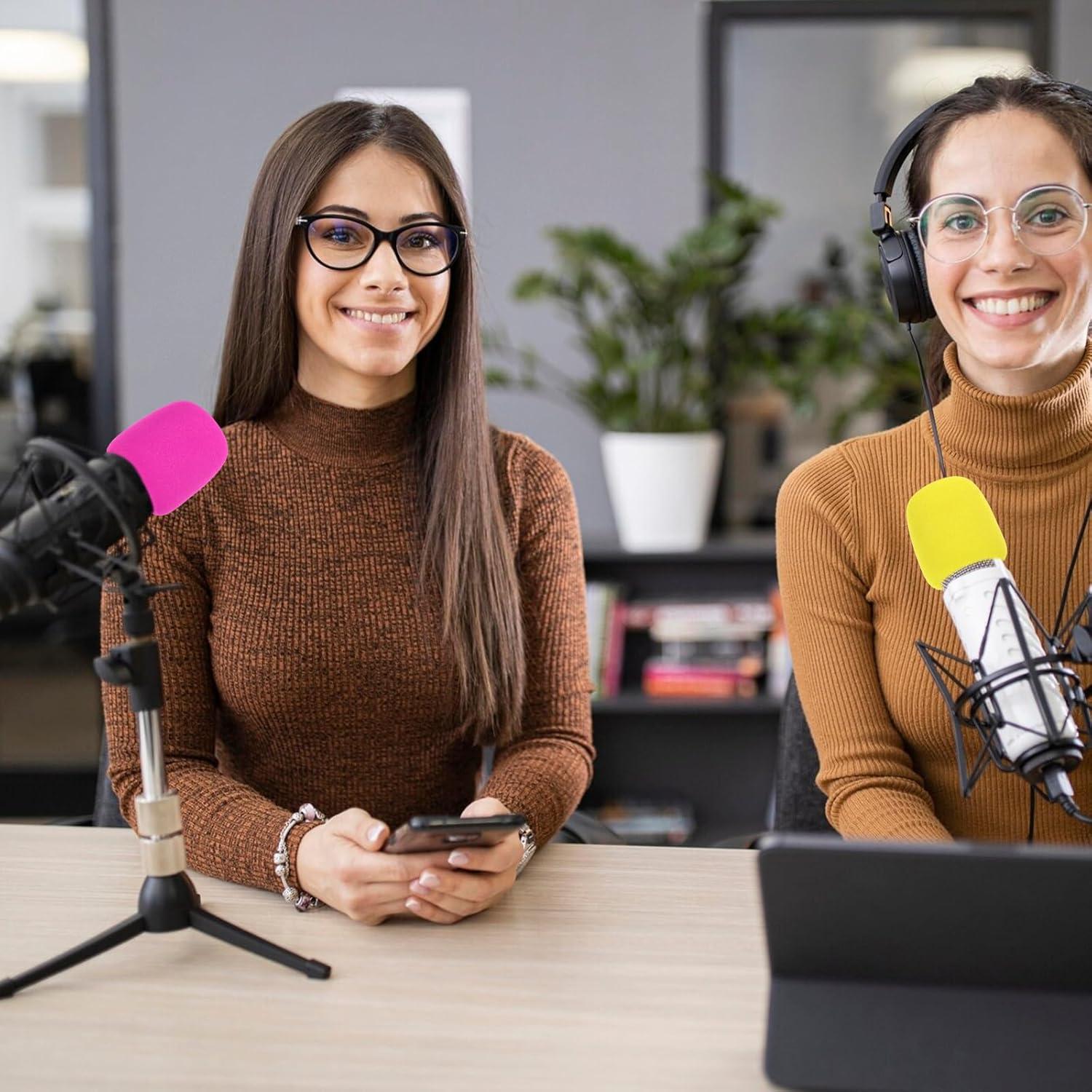 24 Cubiertas de Espuma Coloridas para Micrófono - Reutilizables