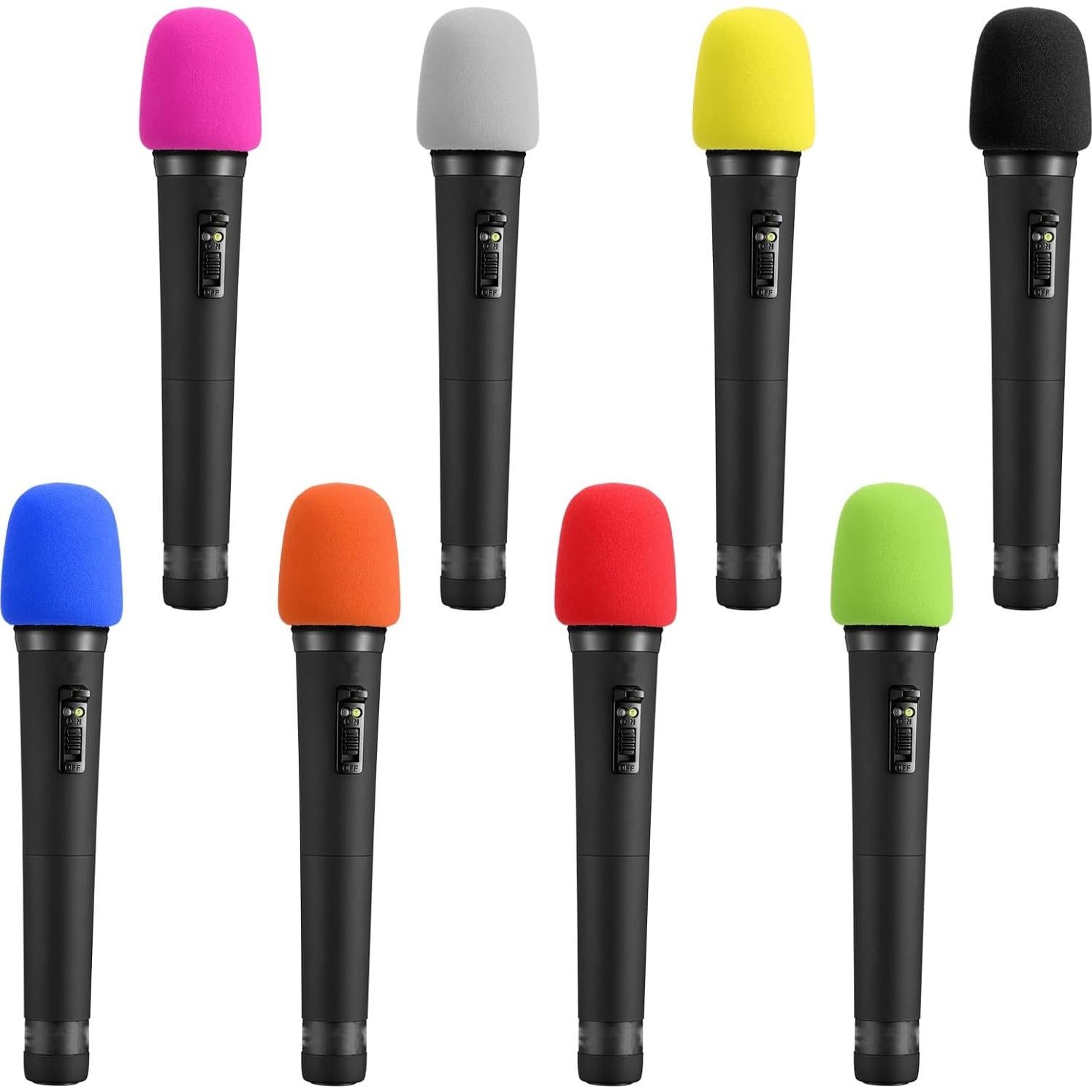 24 Cubiertas de Espuma Coloridas para Micrófono - Reutilizables