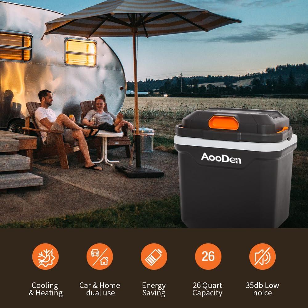 Enfriador y Calentador AooDen 26L 12V/24V y 110V AC Portátil