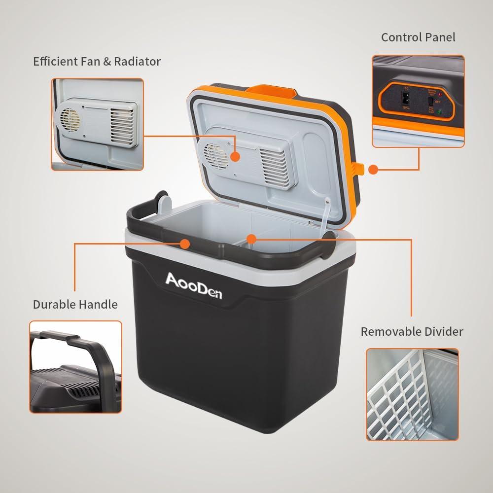 Enfriador y Calentador AooDen 26L 12V/24V y 110V AC Portátil
