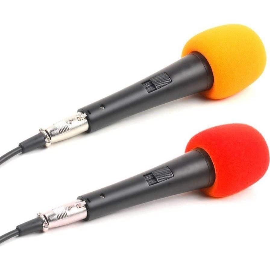 Paquete de 10 cubiertas de micrófono de espuma multicolor