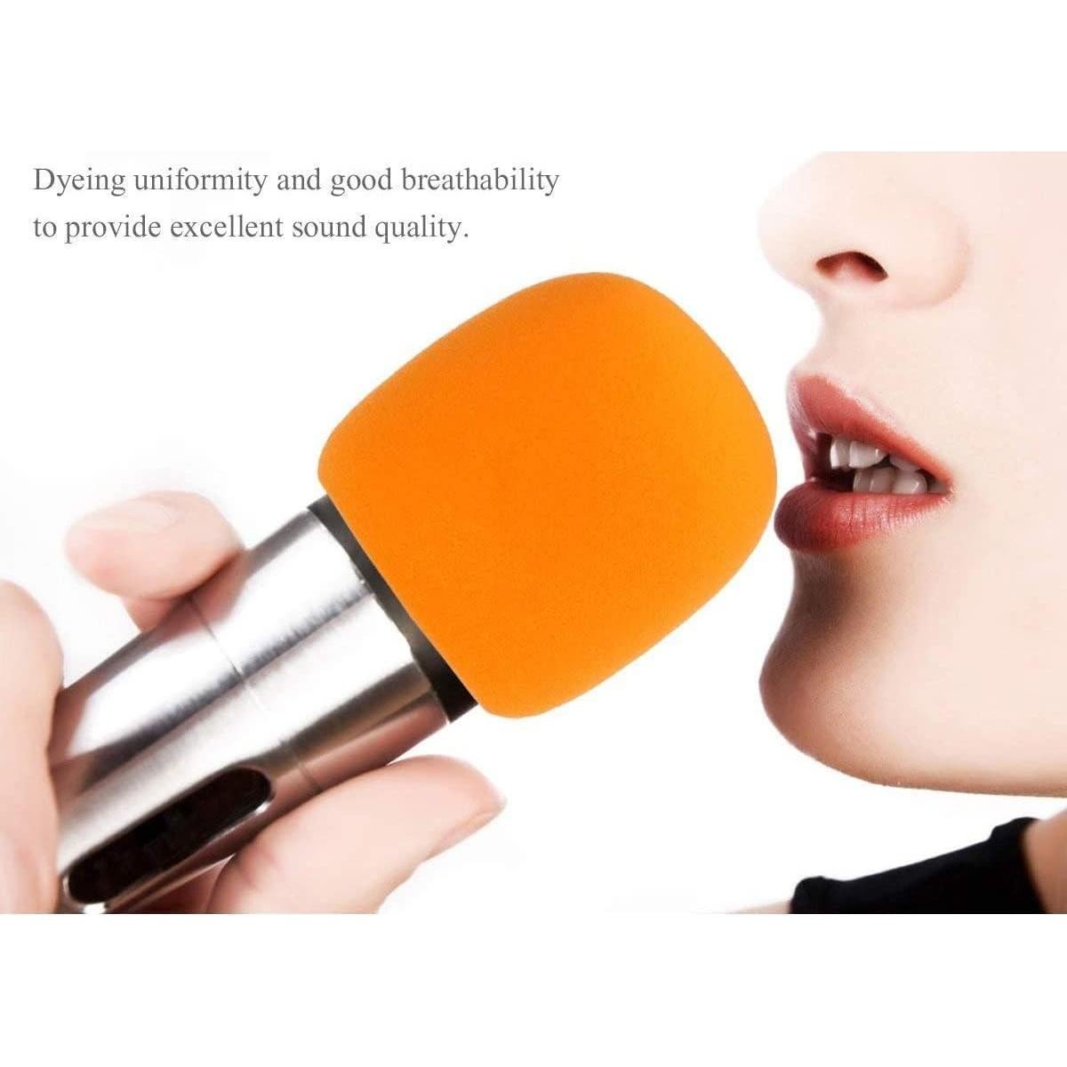 Paquete de 10 cubiertas de micrófono de espuma multicolor