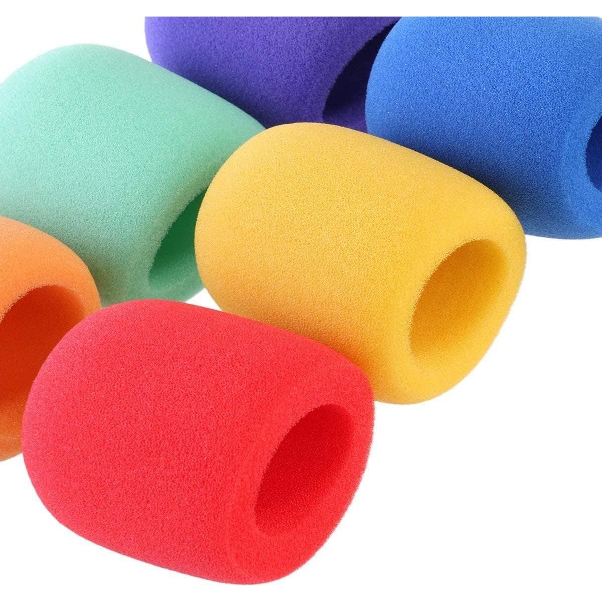 Paquete de 10 cubiertas de micrófono de espuma multicolor