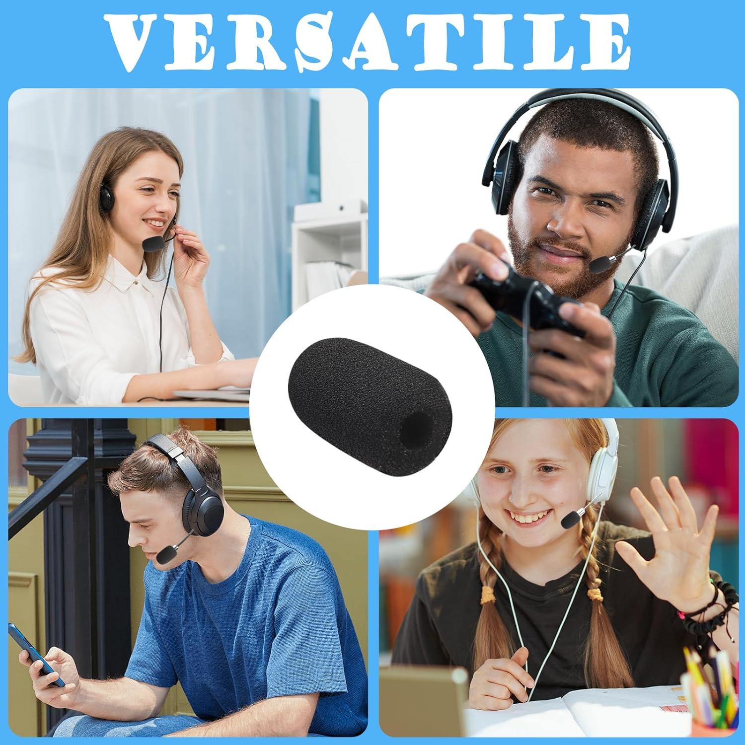 12 Fundas de Micrófono de Espuma para Auriculares - Reducción de Ruido