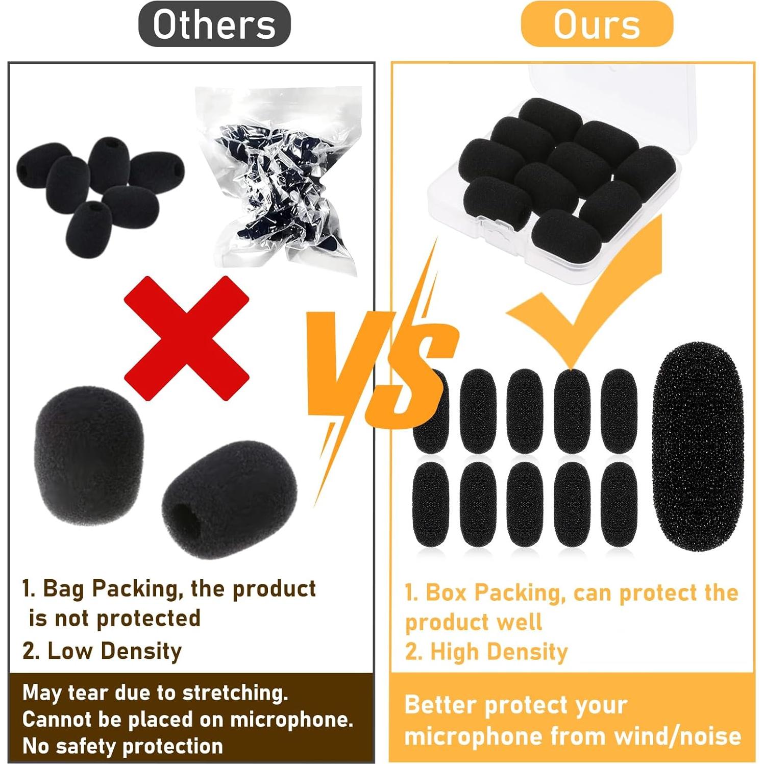 Paquete de 12 Cubiertas de Espuma para Micrófono Bremorou