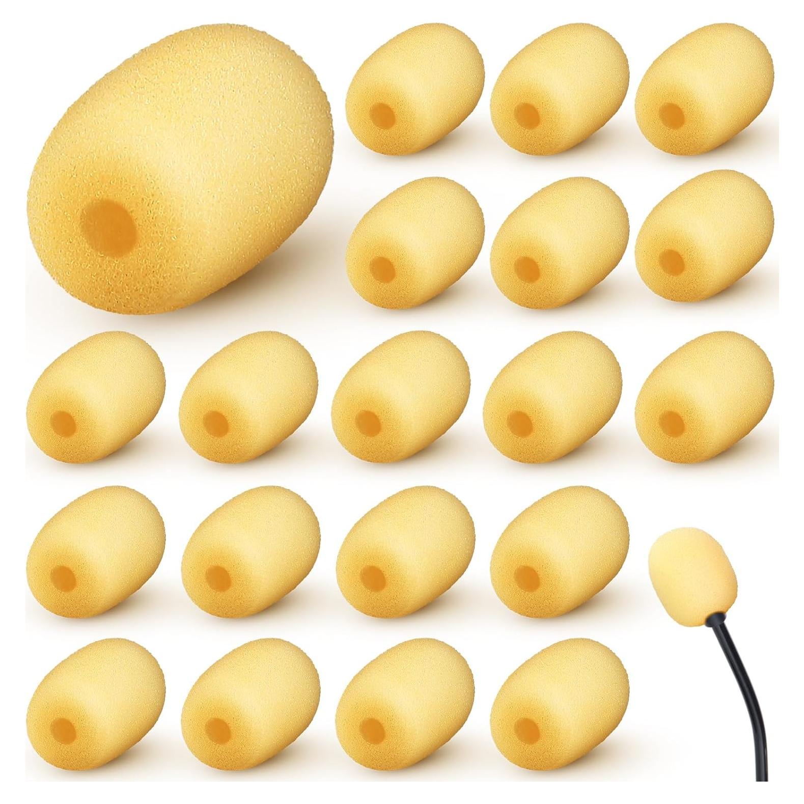 20 Fundas de Espuma para Micrófono de Auriculares 5x20 mm