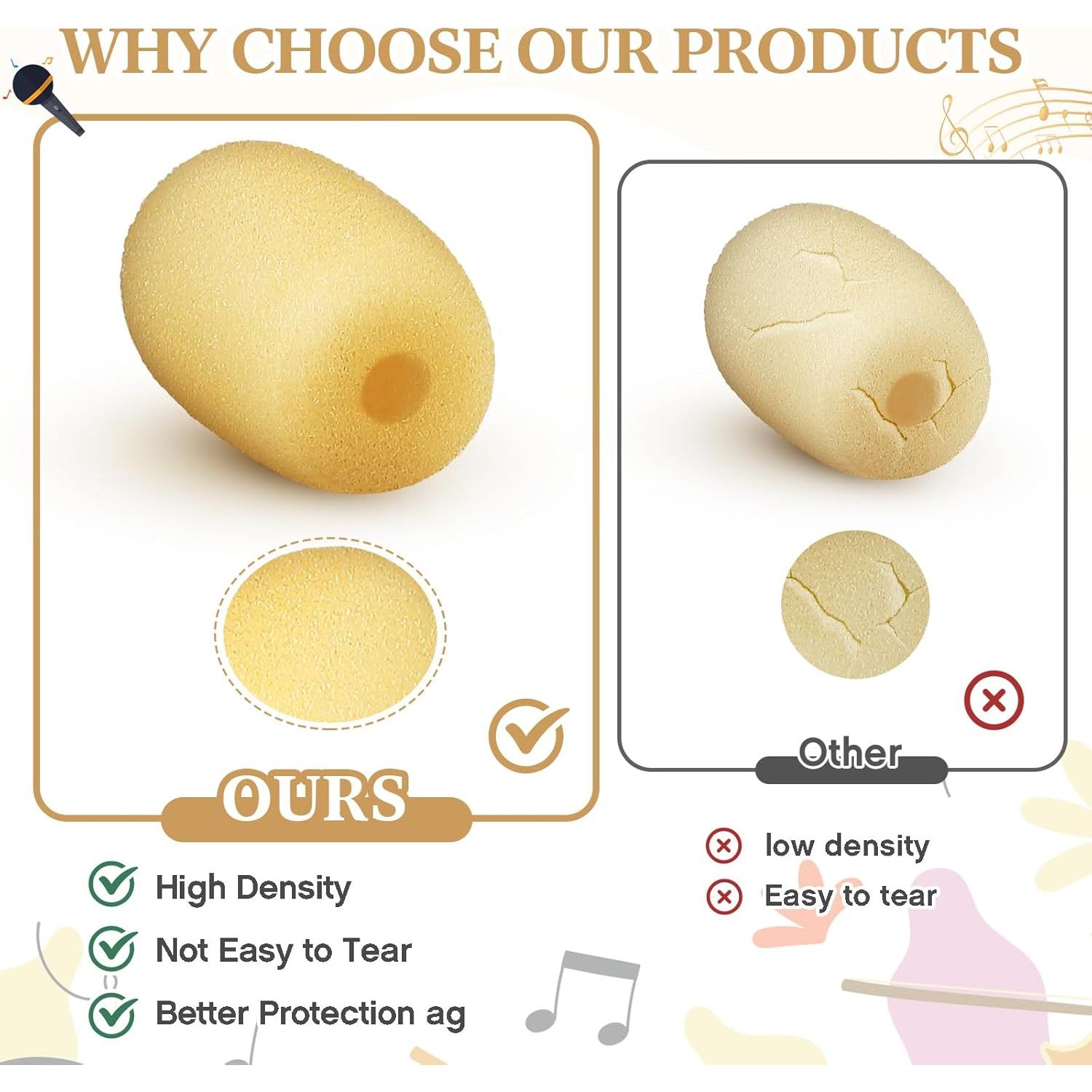 20 Fundas de Espuma para Micrófono de Auriculares 5x20 mm