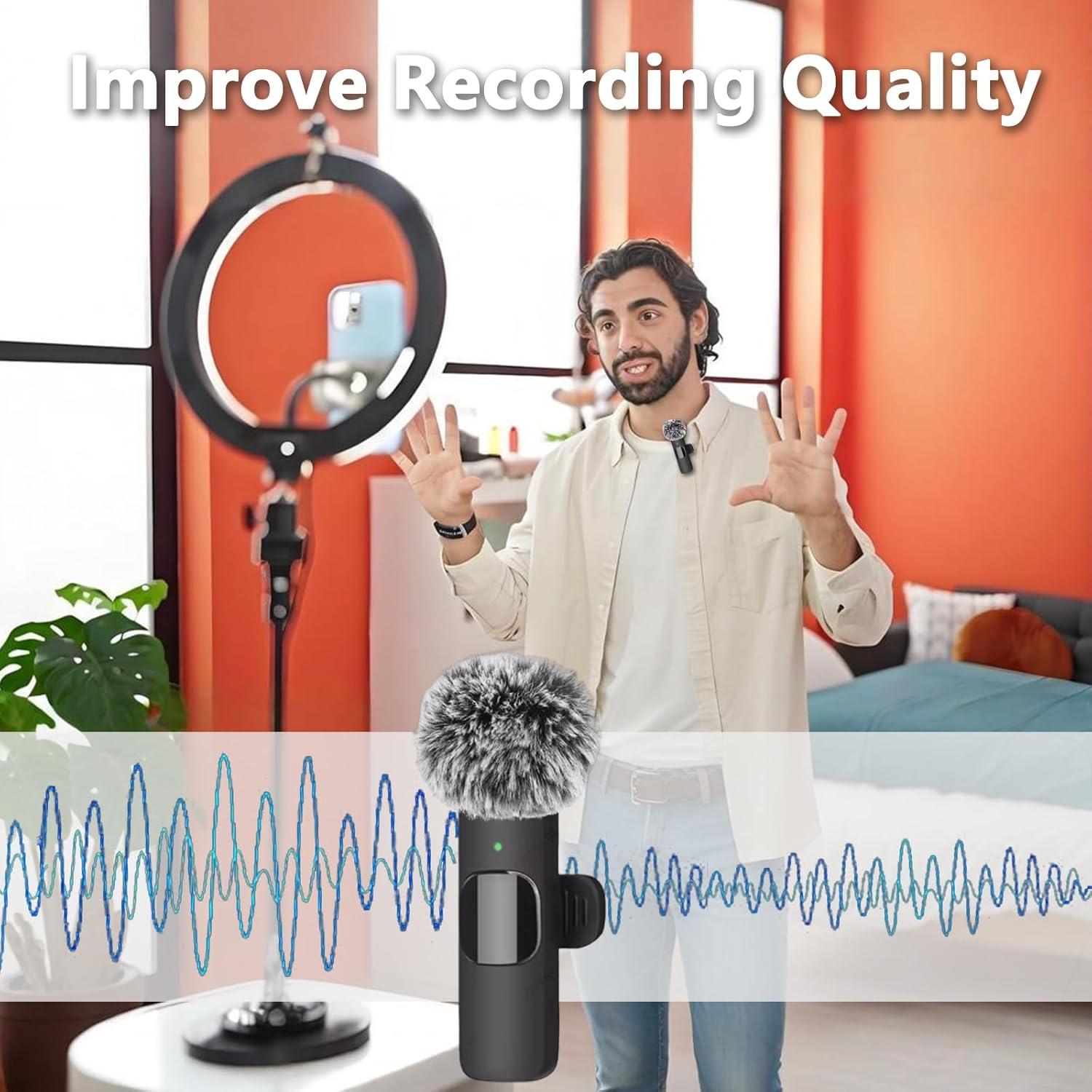 Cubiertas de Viento Peludas Inalámbricas para Micrófono Lavalier - 5 Piezas