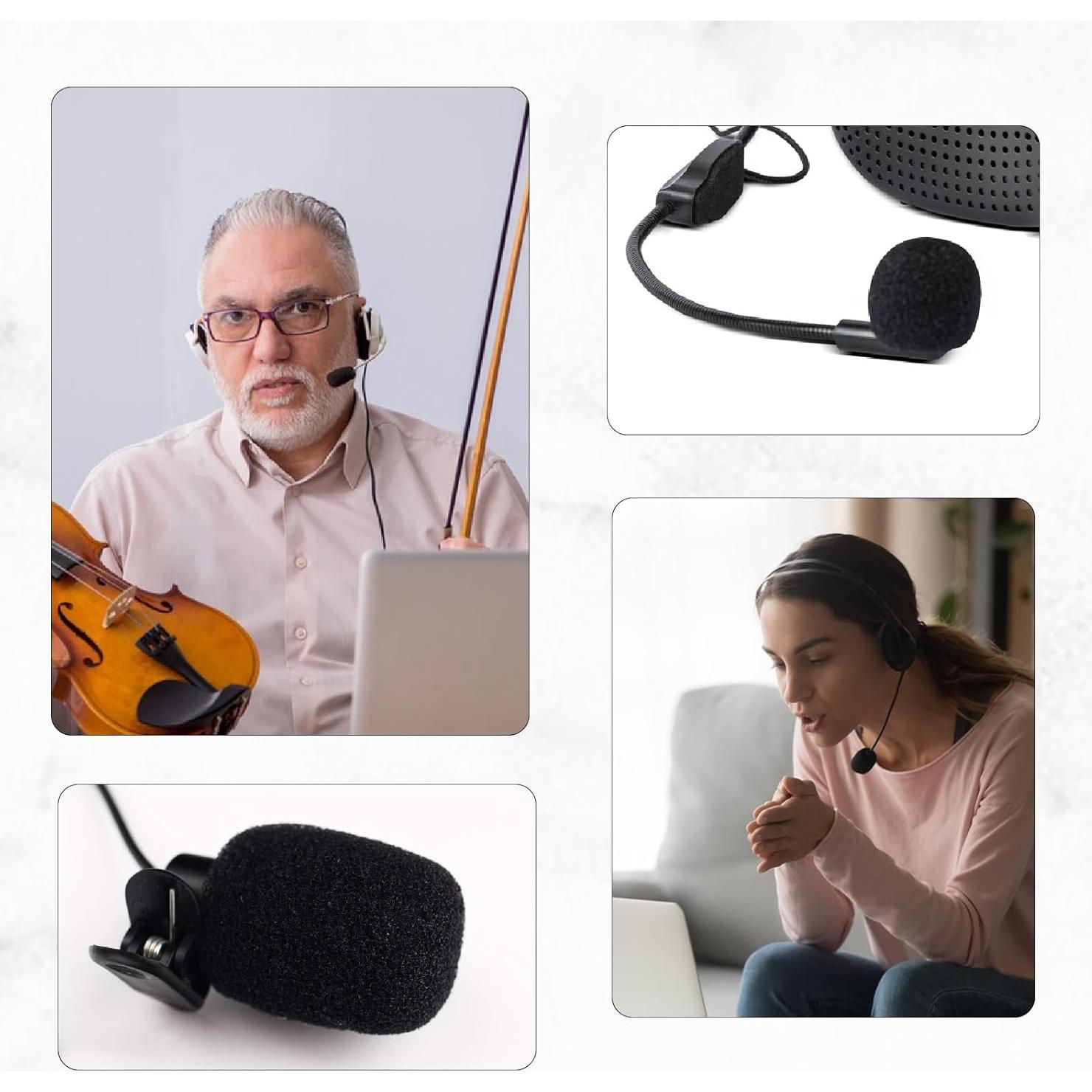 Juego de 20 Filtros de Espuma para Micrófono Negro