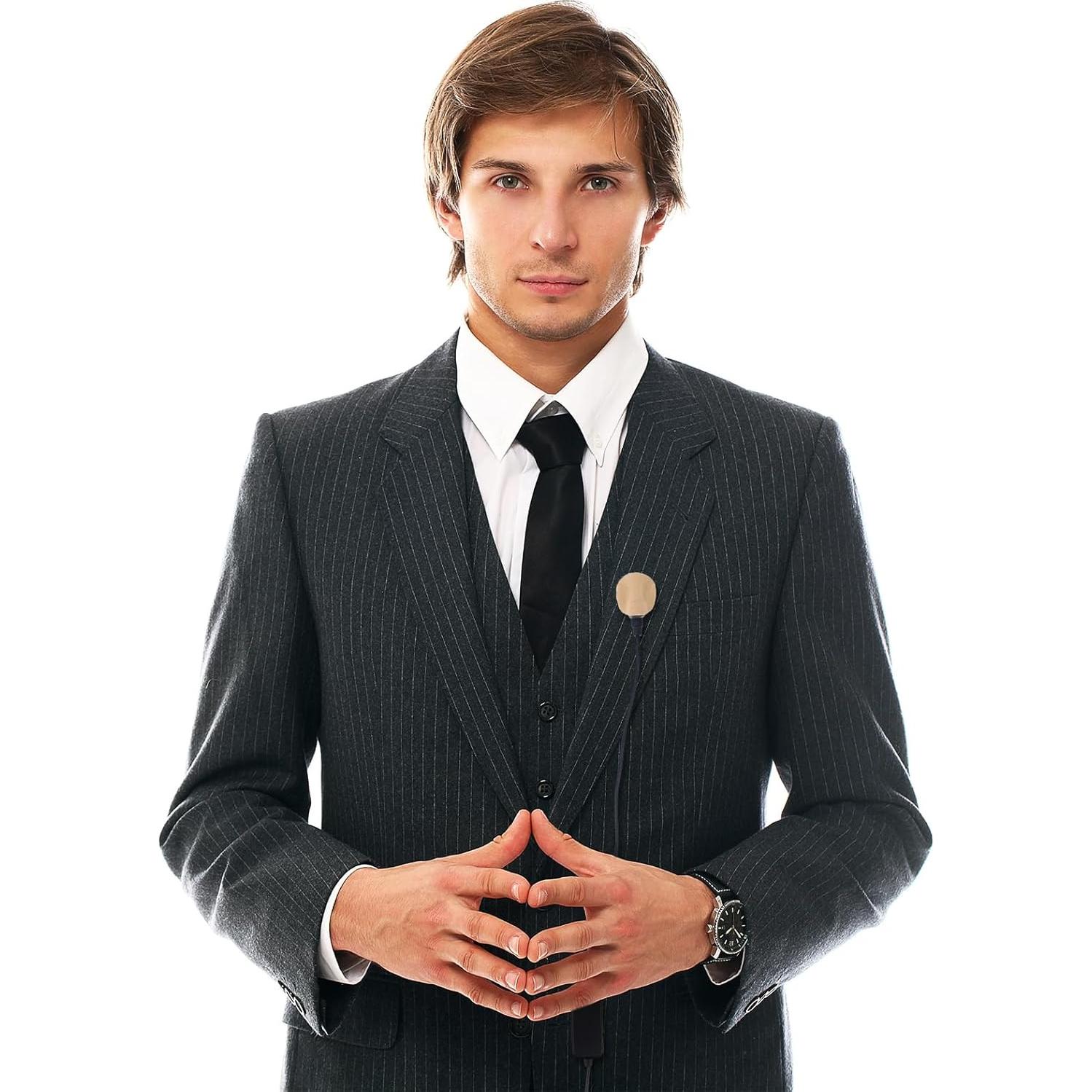 30 Cubiertas de Micrófono Lavalier Reutilizables - Negro, Blanco, Beige