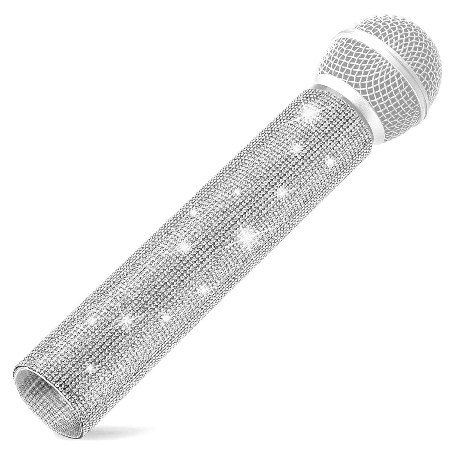 Funda de Mango de Micrófono Facmogu con Rhinestones 19cm