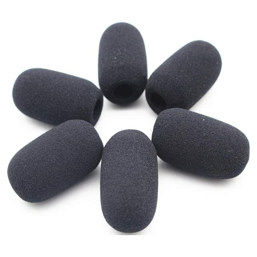 Paquete de 6 Cubiertas de Espuma para Micrófono David Clark