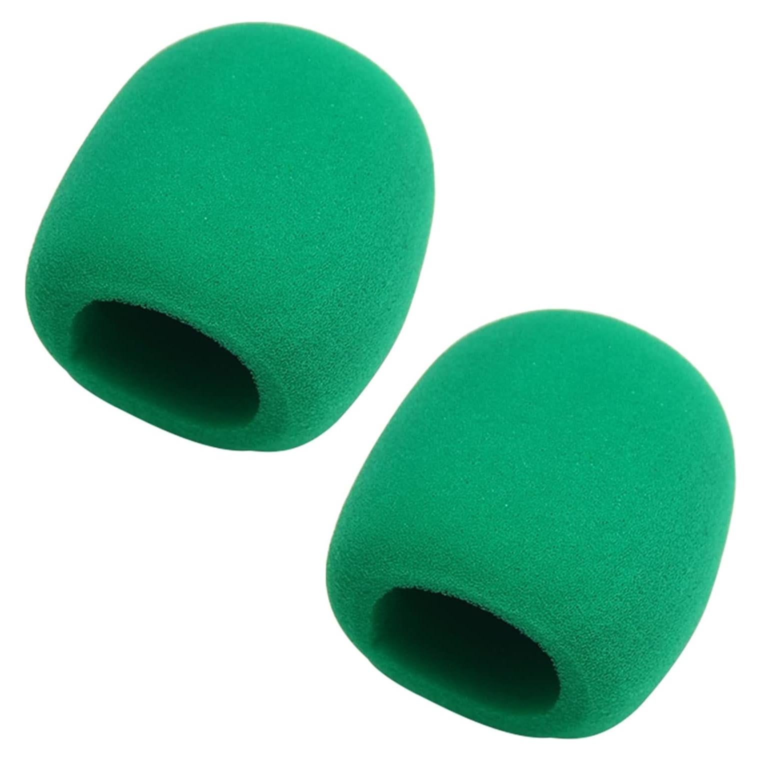 Funda de Micrófono Espuma Fielect Verde - 2 Piezas 62x70mm