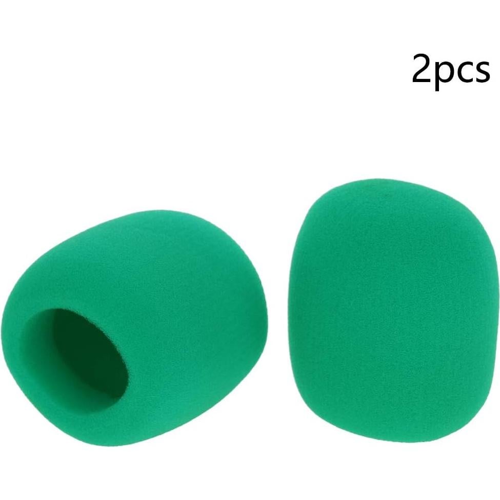 Funda de Micrófono Espuma Fielect Verde - 2 Piezas 62x70mm