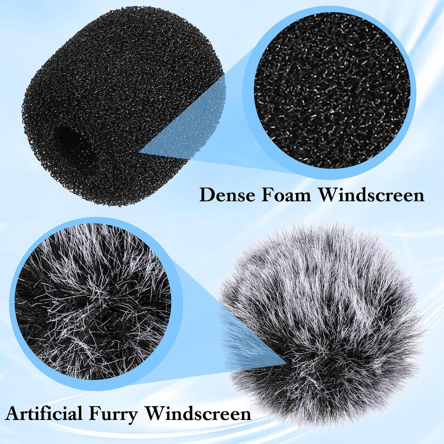 Conjunto 15 Fundas de Espuma para Micrófono Lavalier Inalámbrico