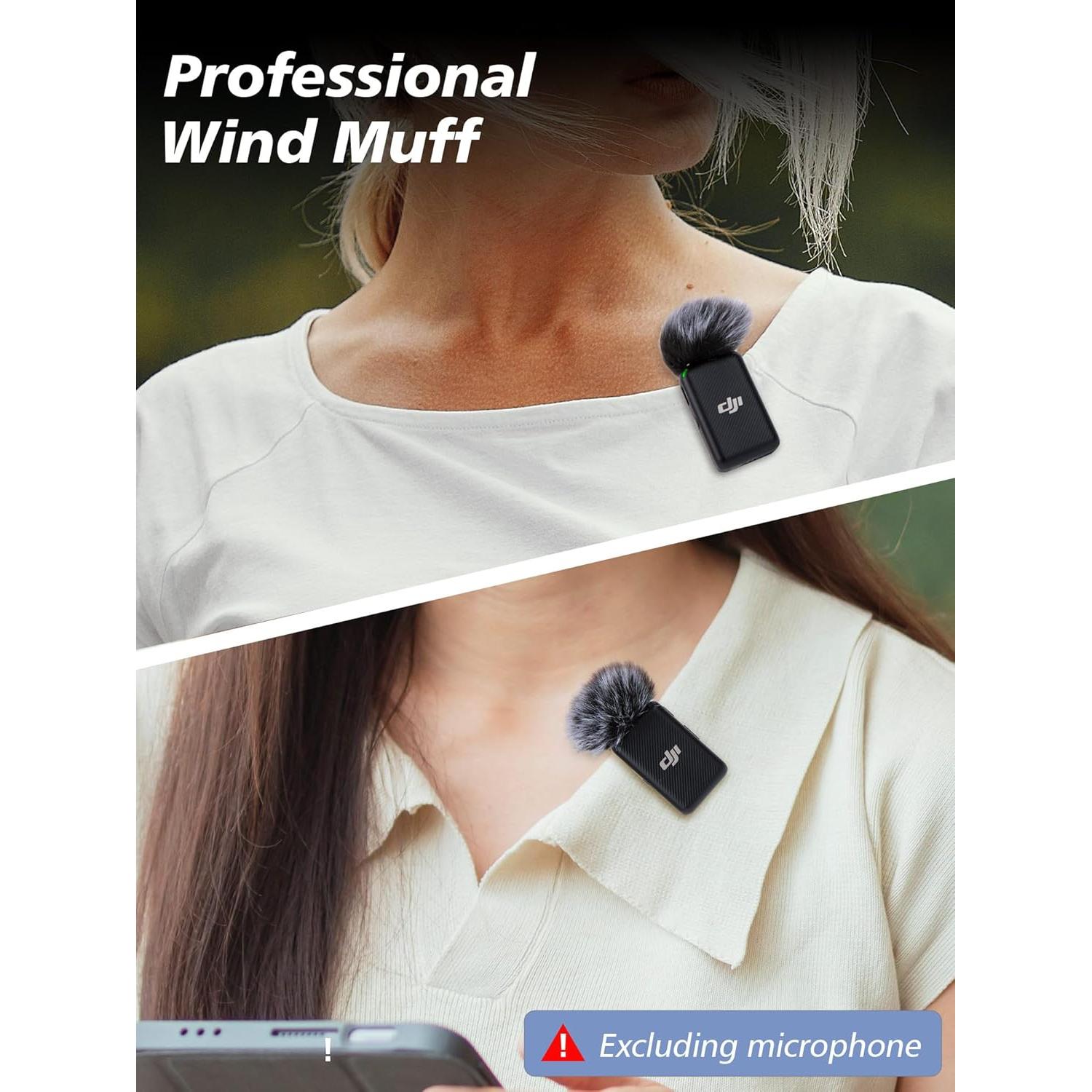 Cubierta de micrófono DJI Mic Windscreen Furry Foam - 2 Pcs