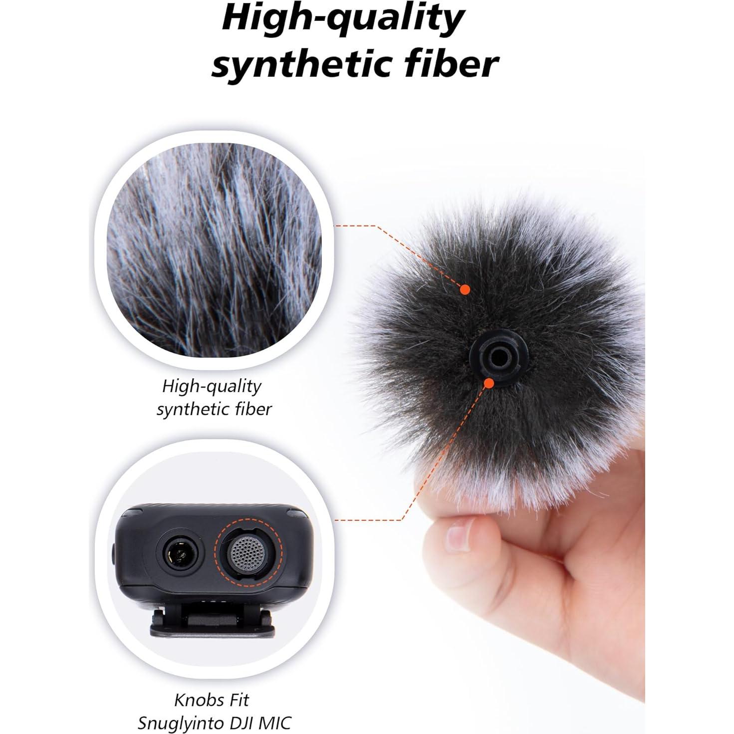 Cubierta de micrófono DJI Mic Windscreen Furry Foam - 2 Pcs