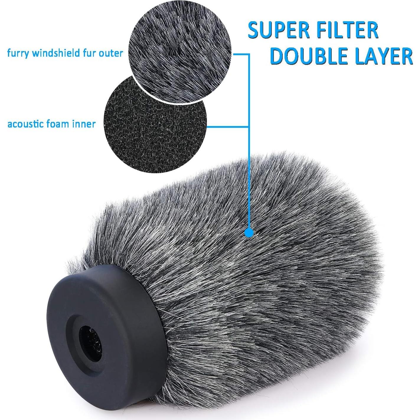 Filtro de Viento Peludo YOUSHARES NTG para Micrófonos 100mm