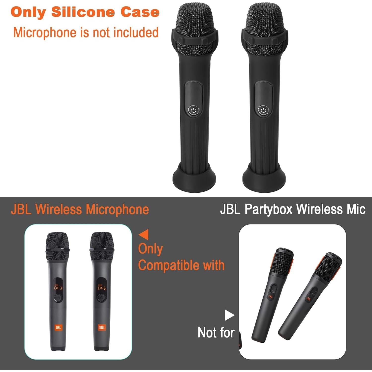 Funda de Silicona TXEsign para Micrófono Inalámbrico JBL - 2 Unidades