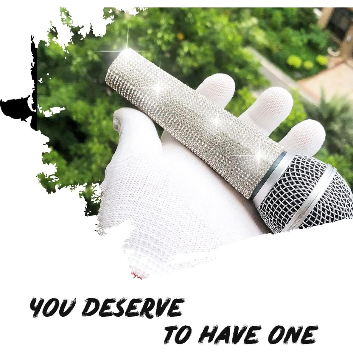 Funda de Mango Plateada RhymKawa para Micrófonos SM58 y BETA58A