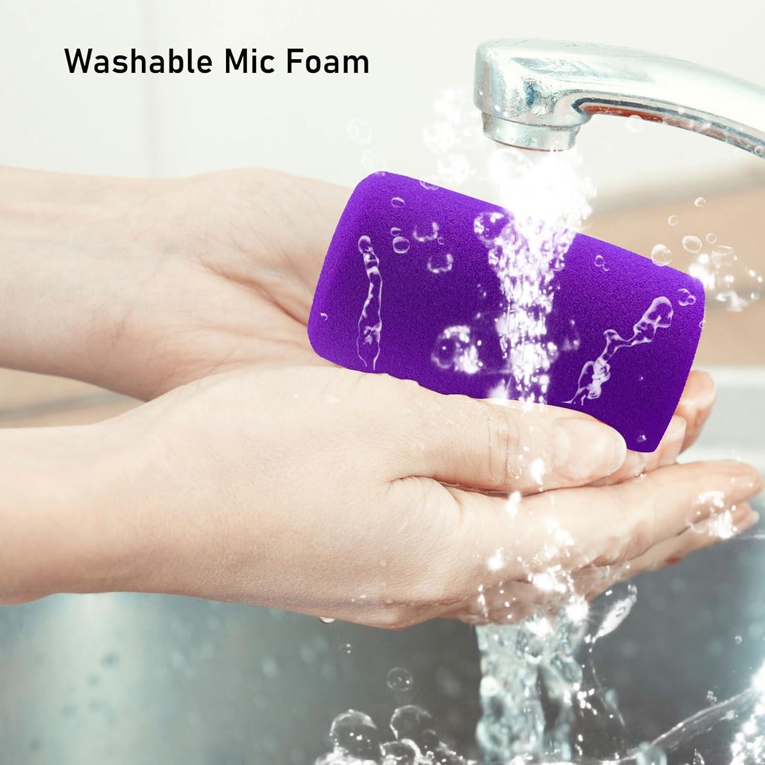 Filtro Antiviento LEFXMOPHY para Micrófono Shure SM7B - Púrpura