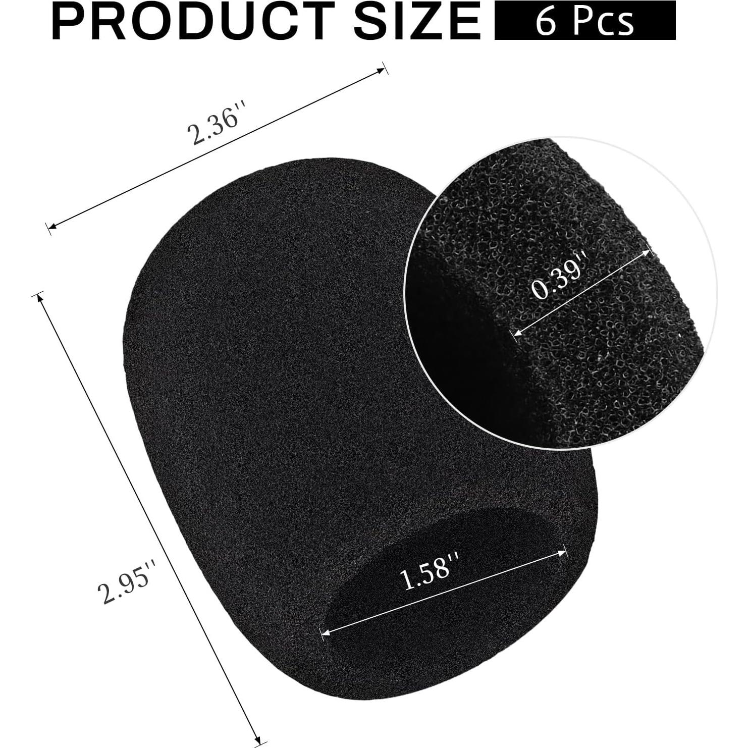 Cubiertas de micrófono de espuma 6 piezas para SM58 y E835
